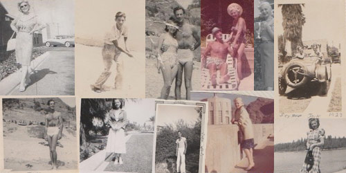 [Collage of old family photos.]